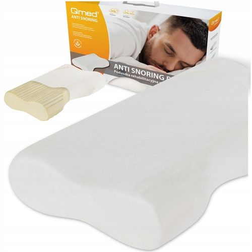 Poduszka Ortopedyczna do spania AntiSnoring na chrapanie Profilowana Qmed na Arena.pl