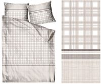Pościel 100% bawełniana 200x220 Bielbaw Bawaria beżowa kratka