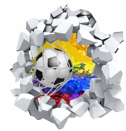 Naklejka ścienna Dziura na ścianę samochód BMW na Arena.pl