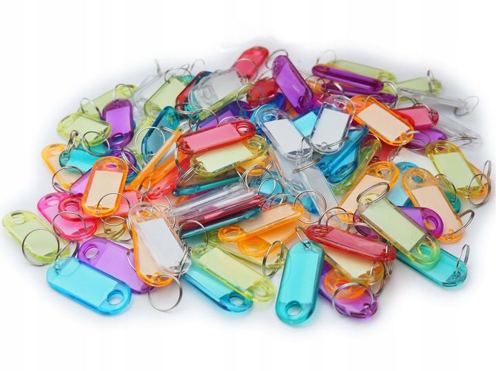 BRELOKI IDENTYFIKATOR DWUSTRONNY 100 SZT MIX zdjęcie 1