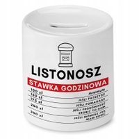 Skarbonka Dla Listonosza Stawka Godzinowa Prezent Z Nadrukiem Ze Zdjęciem