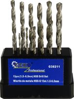 Geko wiertła HSS do metalu zestaw 13 szt. 1,5-6,5 mm G38211