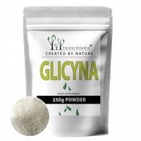 GLICYNA 250g AMINOKWAS GLYCINE SEN PAMIĘĆ SKÓRA 250 PORCJI + MIARKA