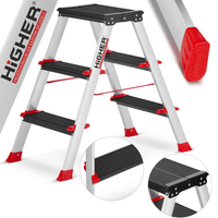 Drabina aluminiowa profesjonalna dwustronna składana HIGHER 2x3 - 2,75m