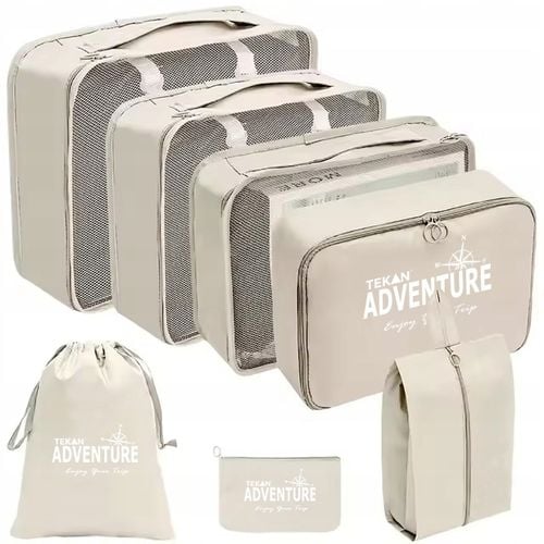 ORGANIZER PODRÓŻNY DO WALIZKI TORBY SZAFY ZESTAW 7 SZT UBRANIA I BUTY TEKAN na Arena.pl