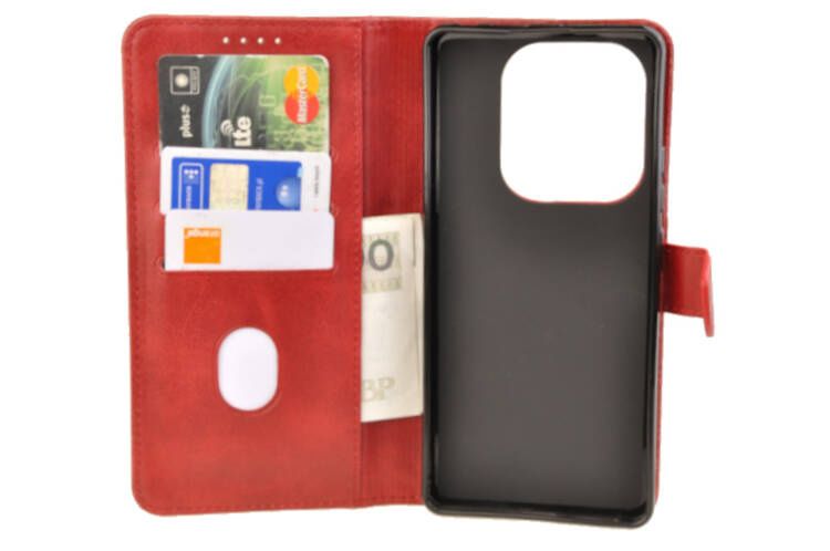 Etui portfel Wallet do Xiaomi Redmi Note 13 Pro 4G czerwony zdjęcie 2