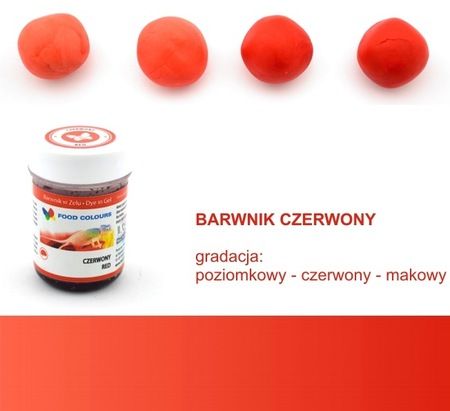 BARWNIK SPOŻYWCZY W ŻELU - 35g - CZERWONY zdjęcie 2