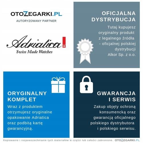 Zegarek Damski Adriatica A3721.C15FQ biały na Arena.pl