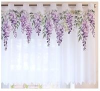 ZAZDROSTKA ZAZDROSKA piękna firana kuchenna WISTERIA kwiaty druk 100x70