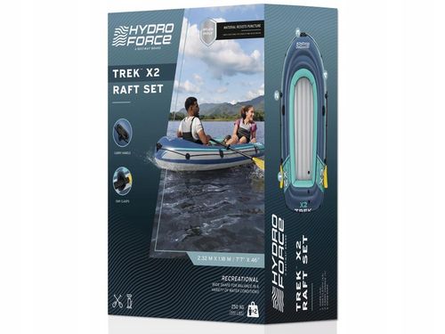 PONTON DMUCHANY 2 OSOBOWY HYDRO-FORCE TREK X2 + POMPKA WIOSŁA BESTAWY 61153 na Arena.pl
