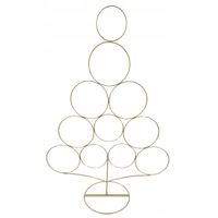 CHOINKA OZDOBA Z PODSTAWKĄ METALOWA ZŁOTY MAT STOJĄCA WYSOKOSC 60 CM