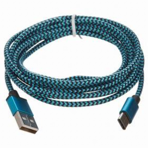 Kabel CellFish USB/USB-C, 2m (PLUSBCKABELBLUE2M) Niebieski na Arena.pl