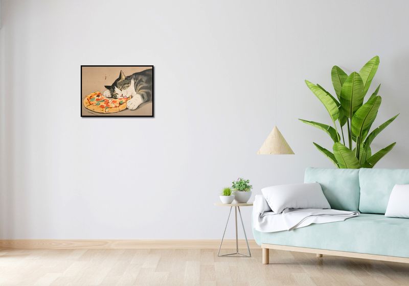 Plakat 59,4x42cm Pizza Dla Kota zdjęcie 4