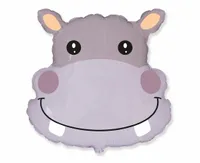 Balon foliowy Hipopotam zwierzęta safari dżungla 55x55 cm