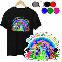 KOSZULKA DZIECIĘCA T-SHIRT Z NADRUKIEM - RAINBOW FRIENDS KOLOR - S 122-128