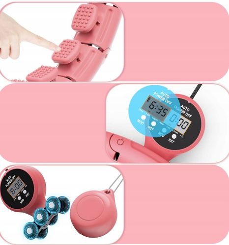 HULA HOP DO ĆWICZEŃ Z OBCIĄŻENIEM WYPUSTKAMI I LICZNIKIEM SMART SKŁADANE na Arena.pl