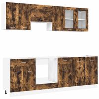 Zestaw szafek kuchennych 8 pcs Wędzony dąb 240 x 46 x 81.5 cm