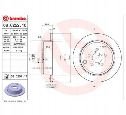 TARCZA HAM TYL 286X10 P BREMBO na Arena.pl