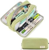 DUŻY PIÓRNIK SZKOLNY SASZETKA TRZYKOMOROWY PIÓRNIK DO SZKOŁY ZAMEK ZIELONY