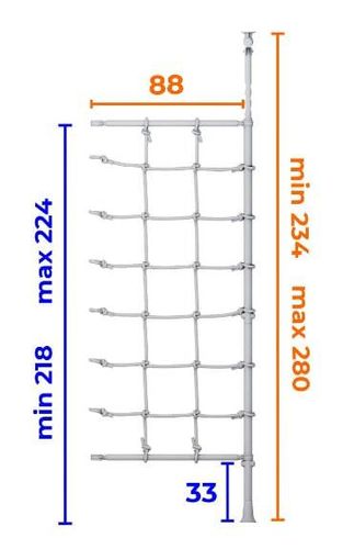 słupek rozporowy z siatką - pomarańczowy na Arena.pl