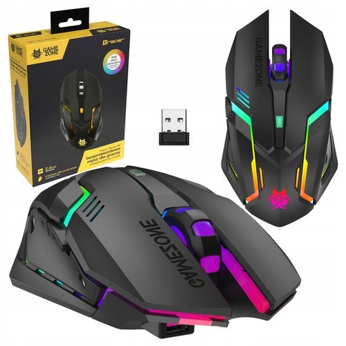 MYSZKA GAMINGOWA MYSZ DLA GRACZY BEZPRZEWODOWA KOMPUTEROWA LED RGB 3200 DPI na Arena.pl
