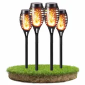 Lampy Solarne Ogrodowe LED Pochodnia Płomień Latarnia Lampki Do Ogrodu