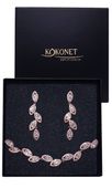 ZESTAW biżuterii rose kolczyki bransoletka na prezent ELEGANCKI boho