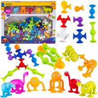 KOLOROWE KLOCKI DLA DZIECI PRZYSSAWKI SILIKONOWE silikon zabawka Przyssawka