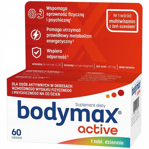 BODYMAX Active Suplement diety 60 tabletek na Arena.pl