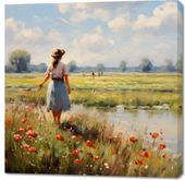Obraz 100x100cm Wiejski Spokój