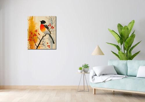 Obraz 60x70cm Jesienny Rudzik na Arena.pl