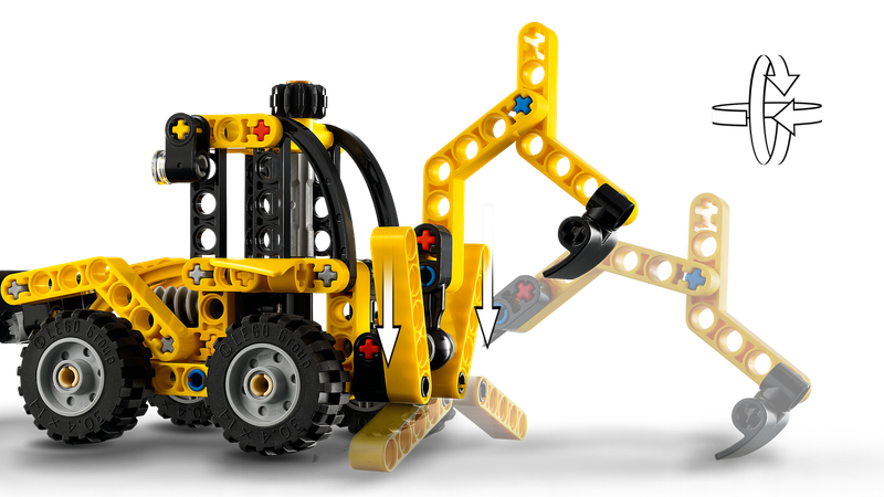 LEGO Technic Koparko-ładowarka koparka pojazd budowlany 42197 zdjęcie 7