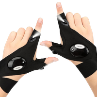 2x RĘKAWICZKI Z LATARKĄ LED WODOODPORNE WARSZTATOWE DLA MECHANIKA