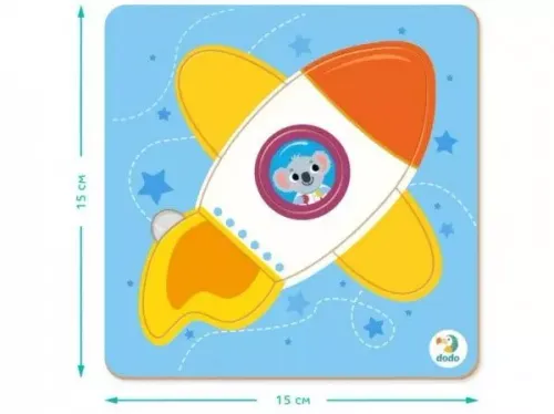 DODO. Puzzle sorter mini 5 elementów, rakieta na Arena.pl