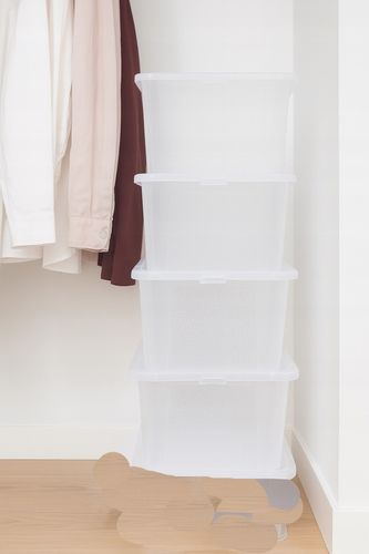 Pojemnik 30 l przezroczysty z pokrywą BPA free do przechowywania na Arena.pl