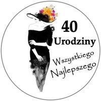 Opłatek na tort Urodziny 18 30 40 50 Kobieta Postać Kwiaty Ramka Balony