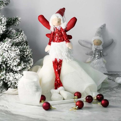 anioł świąteczny boże narodzenie siedzący 50 cm z pluszu asn01cze na Arena.pl