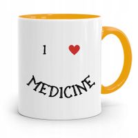 Kubek Żółty Dla Doktora I Love Medicine Prezent Z Nadrukiem Ze Zdjęciem