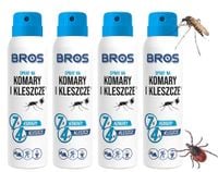 bros - spray na komary i kleszcze 90ml - 4 szt.