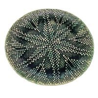 Talerz Ceramiczny Zielony Ręcznie Robiony Średnica 25 cm