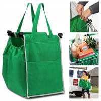Torba na zakupy do wózka zielona 2 szt   15707
