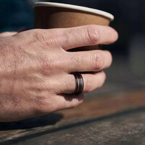 PIERŚCIEŃ OBRĄCZKA z Wolframu WOLFRING EU19 US09 na Arena.pl