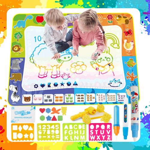 MATA WODNA DO MALOWANIA RYSOWANIA 120x90 PIECZĄTKI FORMY PISAKI ZESTAW XXL na Arena.pl