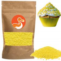POSYPKA MACZKI CUKROWE ŻÓŁTE DEKORACJA NA TORT URODZINOWY 50G