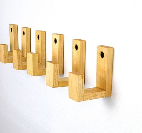 Wieszaki Dziecięce drewniane Haczyk na Kubki ubrania pojedynczy na ścianę na Arena.pl