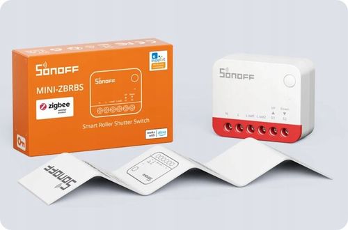 Sonoff MINI-ZBRBS Dopuszkowy Sterownik Rolet Zasłon ZigBee Zigbee2MQTT na Arena.pl