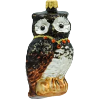 Bombka choinkowa szklana: Sówka z klejnotami