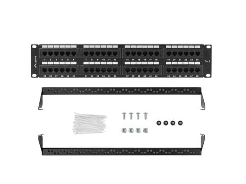 Patch panel Lanberg PPU6-2048-B 48 port 2U 19" kat.6 czarny na Arena.pl