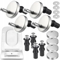 4x WYMIENNE ZAWIASY DO DESKI SEDESOWEJ NAKRĘTKI MOCUJĄCE SOLIDNE 45MM