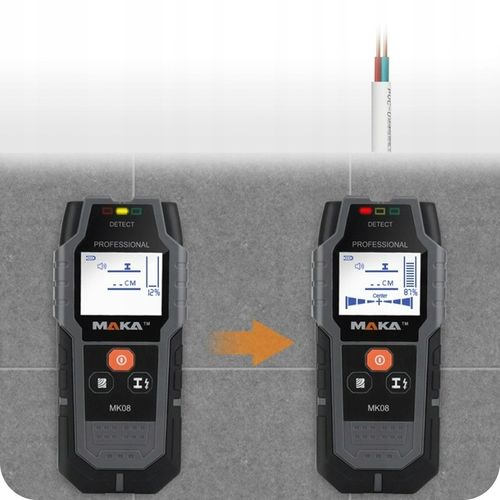 WYKRYWACZ DETEKTOR PRZEWODÓW KABLI METALI W ŚCIANIE DREWNA METALU + BATERIA na Arena.pl